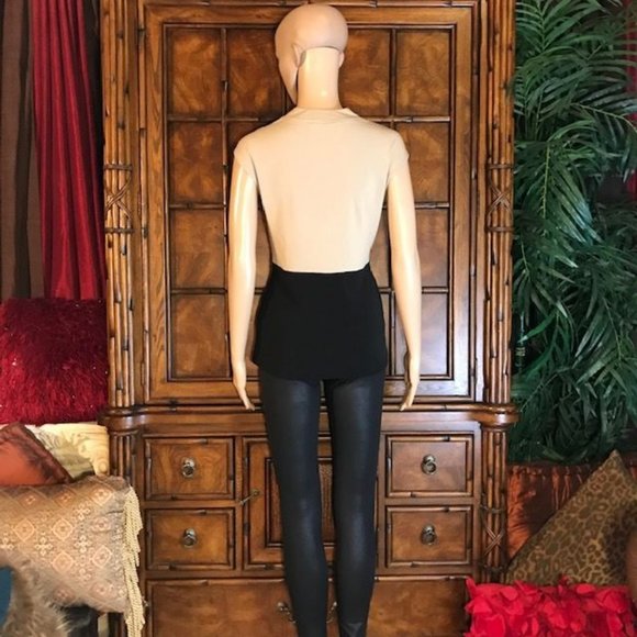 Kasper Colorblock Drape Front Sleeveless Top - Picture 4 of 10